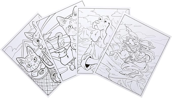 Crayola Animal Coloring Book, Well Dressed Pets, Teen & Adult Coloring, 40 Pages