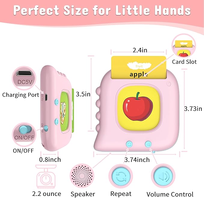 Talking Flash Cards,Toddler Flash Cards with 384 Sight Words, Montessori Toys,Autism Sensory Toys,Pocket Speech Therapy Toys,Learning Educational Toys Gifts for Age 1 2 3 4 5 Years Old Boys and Girls