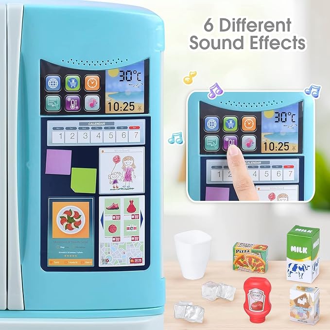 Play My Smart Fridge Double Door Learning & Educational Kids Toy Small Household Appliance Smart Refrigerator Toy, Gift for Boys & Girls