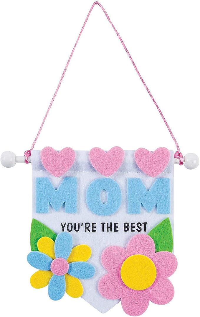 Mini Mother’s Day Banner Craft Kit - 12 Pc.