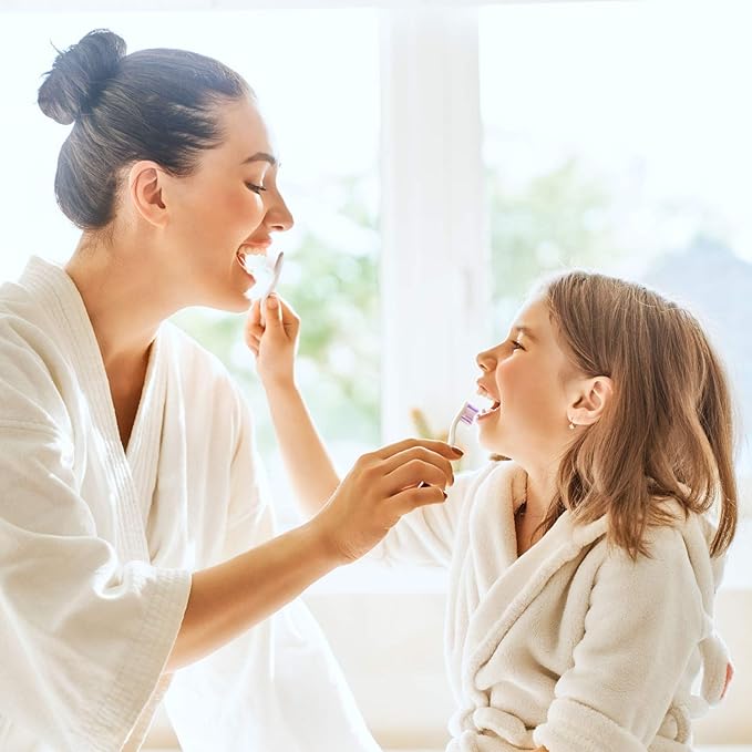 Rain Organic Bamboo Baby Toothbrush - 100% Safe Infant Toddler Kids Toothbrush 6 to 12 Months and Up, Natural BPA-Free Biodegradable Wood Toothbrush Extra Soft Bristles Children's Dental Care (1 Pack)