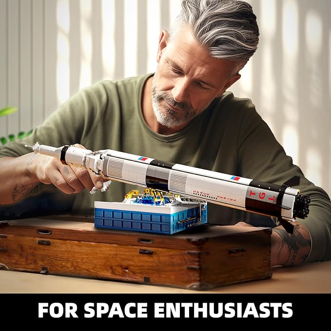 TYCOLE Space Rocket Building Toy Set,Translucent Design Spacecraft Building Block Kit,Spaceship Collectors Building Set with Launch Stand,Christmas Birthday Gift for Adults and Kids 8+(846PCS)
