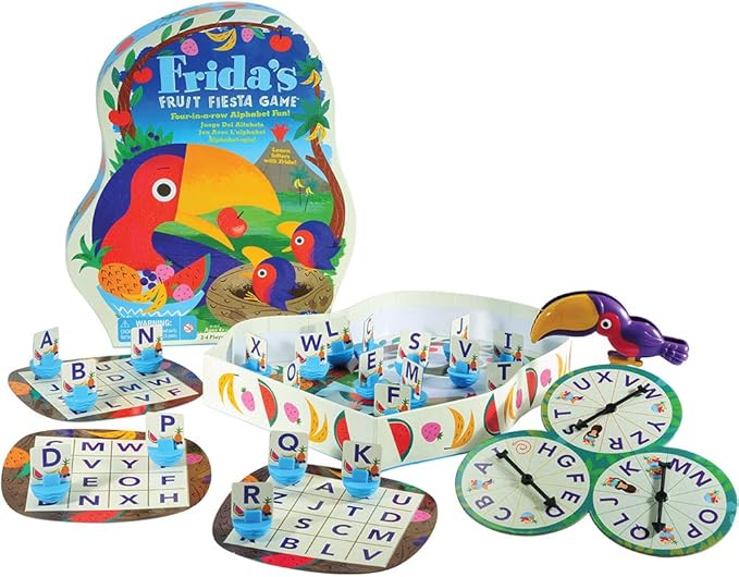 Educational Insights Frida's Fruit Fiesta Alphabet Game, Letter Recognition & Fine Motor Skills Board Game for Preschoolers & Toddlers, Up to 3 Players, Fun Family Game for Kids Ages 4+