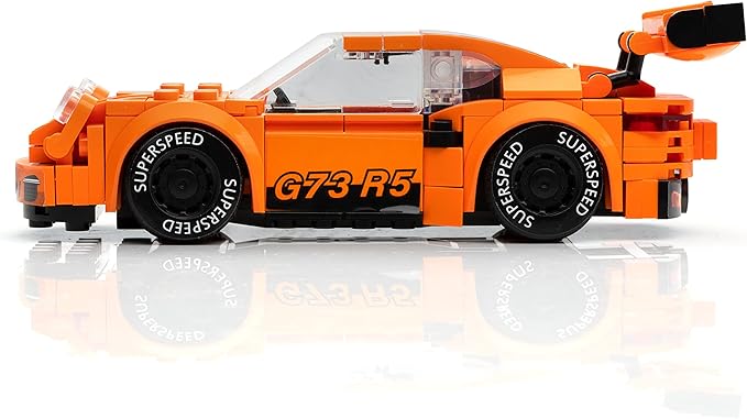 911 Racing Car Building Block Set (230 Pieces). Racing Car Building Blocks for Kids and Adults