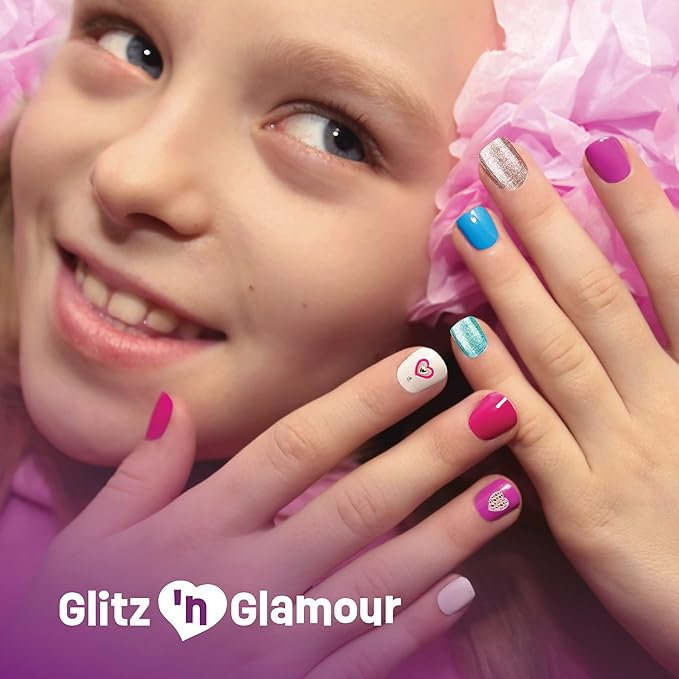 Nail Art Studio for Girls - Nail Polish Kit for Kids Ages 7-12 Years Old - Girl Gifts Ideas - Gilrs Nails Gift Set - Cool Girly Stuff - Polish, Pens, Glitter, Stickers, Gems, Filer - 8 9 10 11 12 Year
