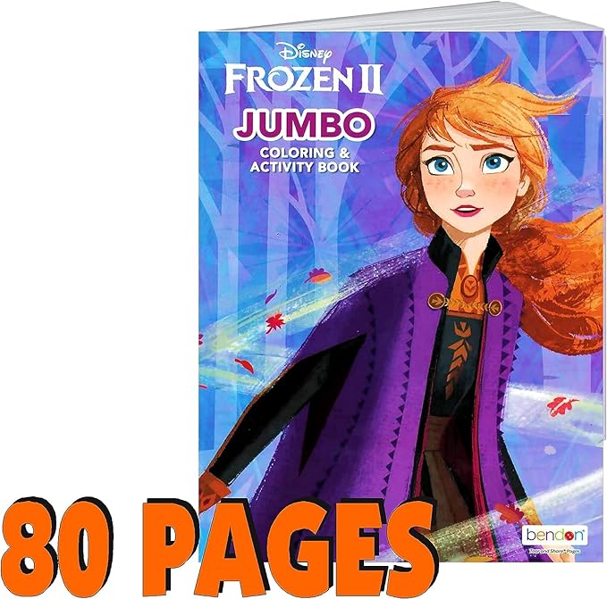 Disney Coloring Book Frozen 2 Arts Crafts Coloring, Painting Gift Set, Perforated Paper - Healthy Educational Play, for Kids Girls Boys Toddlers