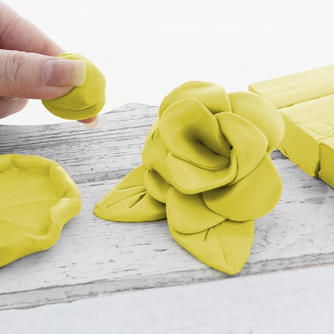 BAZIC Modeling Clay Yellow Color 1 LB, Modeling Dough Art Craft Non Toxic Gift for Artist Kids, Bulk for Classroom, 1-Pack