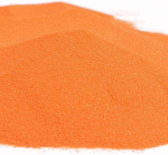 Shiny Stone Colorful Sand,Rainbow Sand,Art Sand,Colored Sand,Craft Sand,Decorative Wedding Vibrant Sand, 250g/0.55lb/8.81oz for Wedding Succulent Terrarium Vase (Orange)