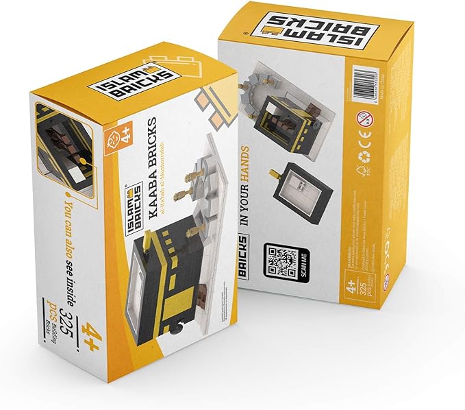 Kaaba Bricks Islamic Toy Building Blocks Set Included Guide of 64 Steps Durable Quality Brain Booster Maze Puzzle Islamic Educational DIY Building Kit Ideal for Boys Girls Preschool (325 Pieces)