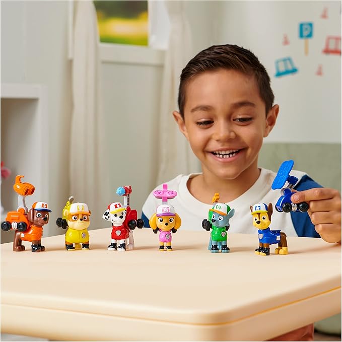 Paw Patrol, Big Truck Pups Marshall Action Figure with Clip-on Rescue Drone, Command Center Pod and Animal Friend Kids Toys Ages 3 and up