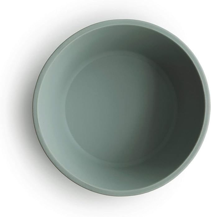 mushie Silicone Suction Bowl | BPA-Free Non-Slip Design (Cambridge Blue)