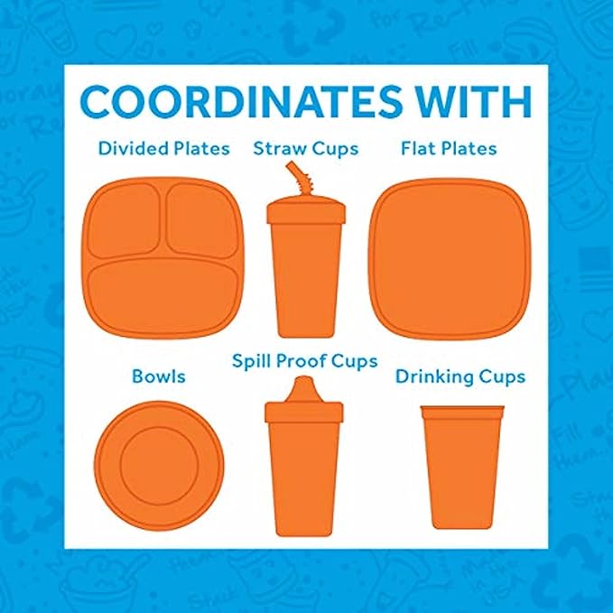 Re-Play Made in USA Toddler Forks and Spoons, Pack of 8 Without Carrying Case - 4 Kids Forks with Rounded Tips and 4 Deep Scoop Toddler Spoons - 0.2" Thick Toddler Utensils, Modern Mint