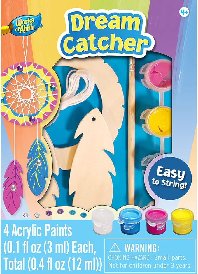 Works of Ahhh Mini Craft Set - Dream Catcher Build & Paint Family Craft Set