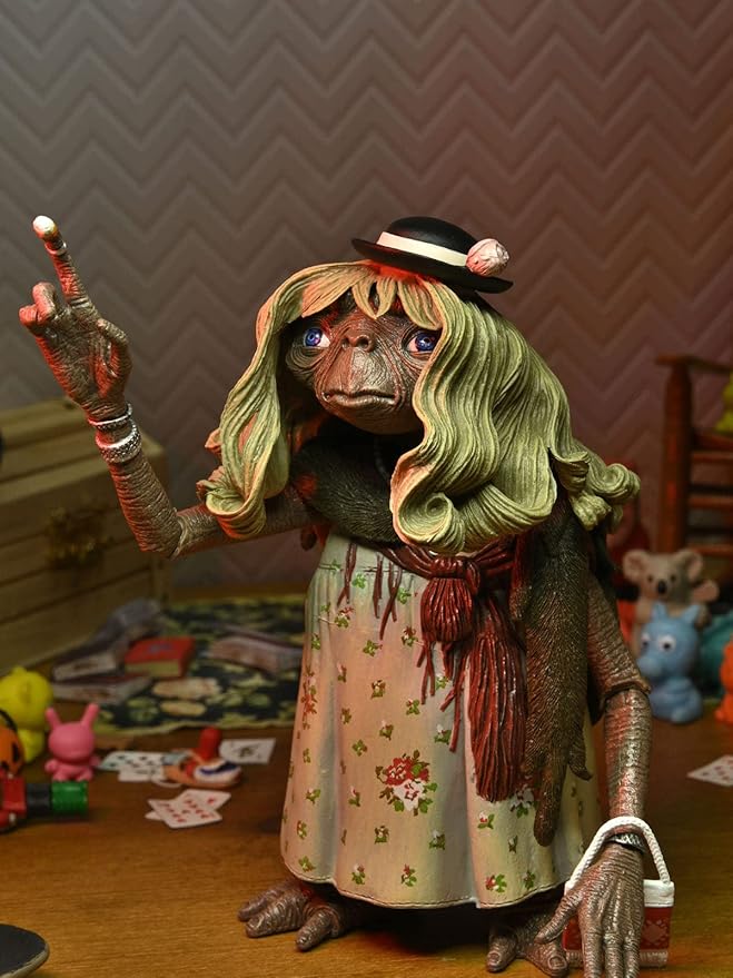 NECA E.T. The Extra Terrestrial: 40th Anniversary Ultimate 7-Inch Scale Action Figure, Dress-Up E.T.