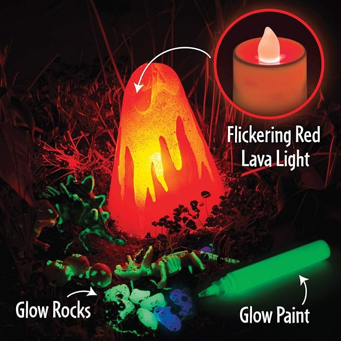 Creativity for Kids Grow N’ Glow Dinosaur Habitat – Create Your Own Dino Garden Kit - Arts and Crafts for Boys and Girls