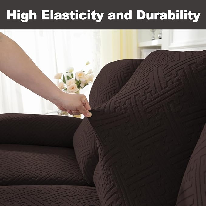 NORTHERN BROTHERS Recliner Chair Covers, Lazy Boy Recliner Covers, Stretchy Cover for Recliner Chairs, Dark Brown