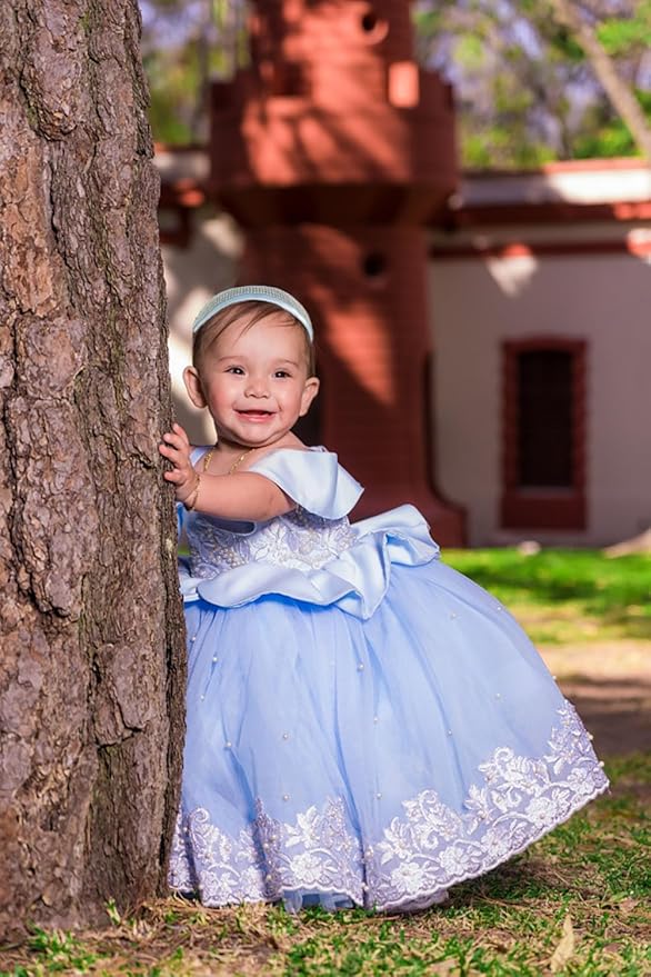 Princess Cinderella Costume Dress up Accessories for Girls Cinderella Gloves Tiara Crown Necklace Wand Halloween Cosplay Accessories Christmas Gifts Set (White Cinderella)