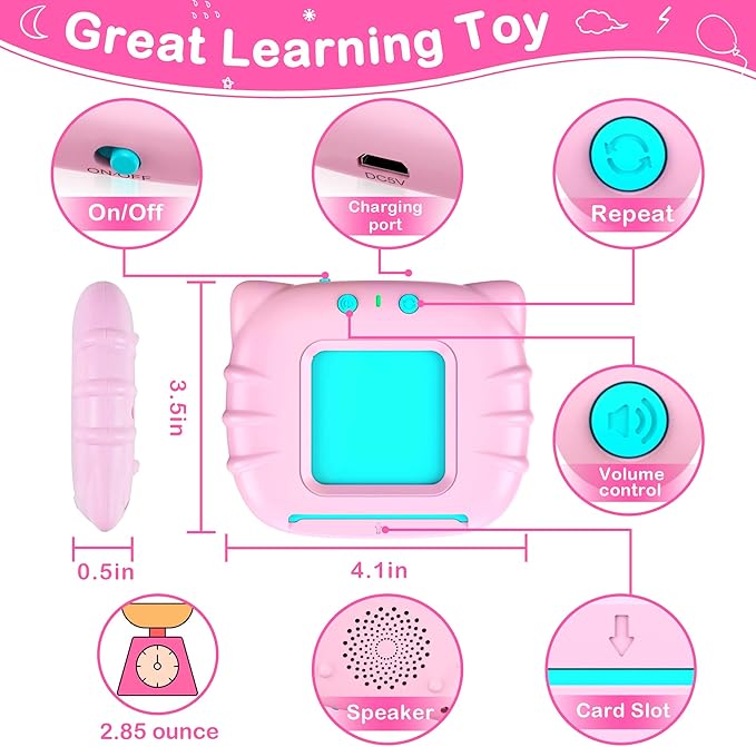 Spanish Flash Cards for Kids Toddlers 1-3, Bilingual Buddy Talking Flash Cards, Spanish Learning for Kids, Pocket Speech Therapy Toys, Montessori Language Learning Toys, 224 Sight Words