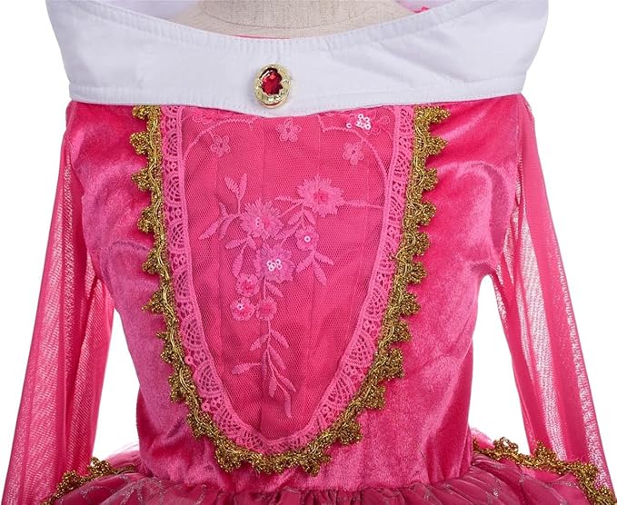 Dressy Daisy Beauty Princess Costume Dress Up Toddler Little Girls Halloween Birthday Party Fancy Ball Gown