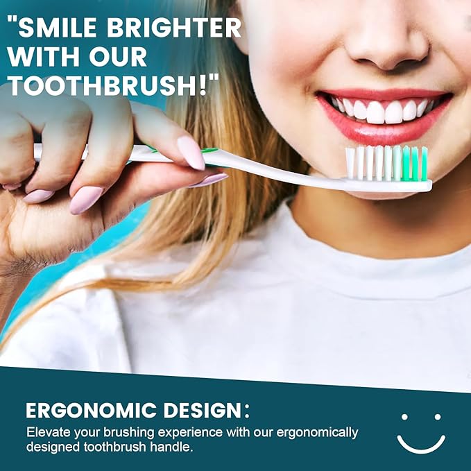 Navona 300 PCS Individually Wrapped Bulk Toothbrush Pack, Disposable Toothbrush, Soft Toothbrush for Adult or Kid, Soft Bristle Toothbrush, Ergonomics Handle, Perfect for Travel, Hotel, Donation