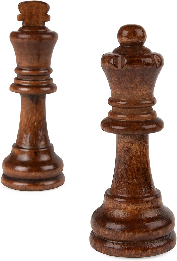 Legacy Deluxe Chess & Checkers Set, Classic Two Player Game Includes Folding Board with Solid Wood Playing Pieces, for Kids and Adults Ages 8 and up