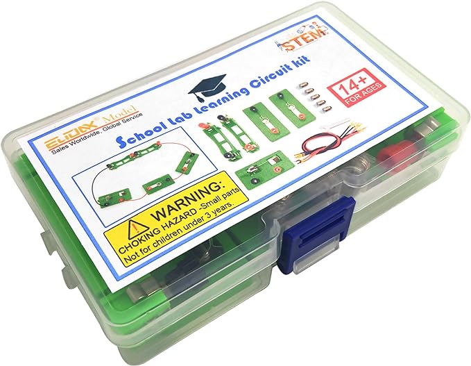EUDAX Physics Science Lab Learning Circuit kit,Electricity Experiment Set,Building Circuits for Kids Junior Senior High School Students (Basic kit)