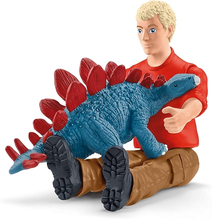 Schleich Dinosaurs, Dinosaur Toys for Kids, Tyrannosaurus Rex Attack 5-Piece Dino Set with T-Rex Toy, Ages 4+