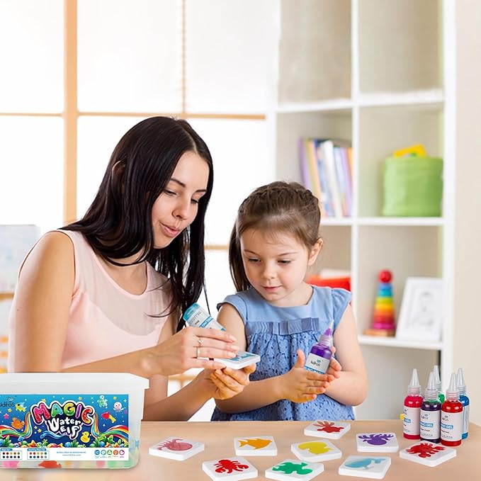 Magic Water Elf Toy Kit, Aqua Fairy Water Gel Kit with 20 Magic Gels, 10 Sea Creature Molds. Christmas Gifts, Birthday Gifts, Party Favors, Arts & Crafts DIY STEM for Kids(20 Colors)