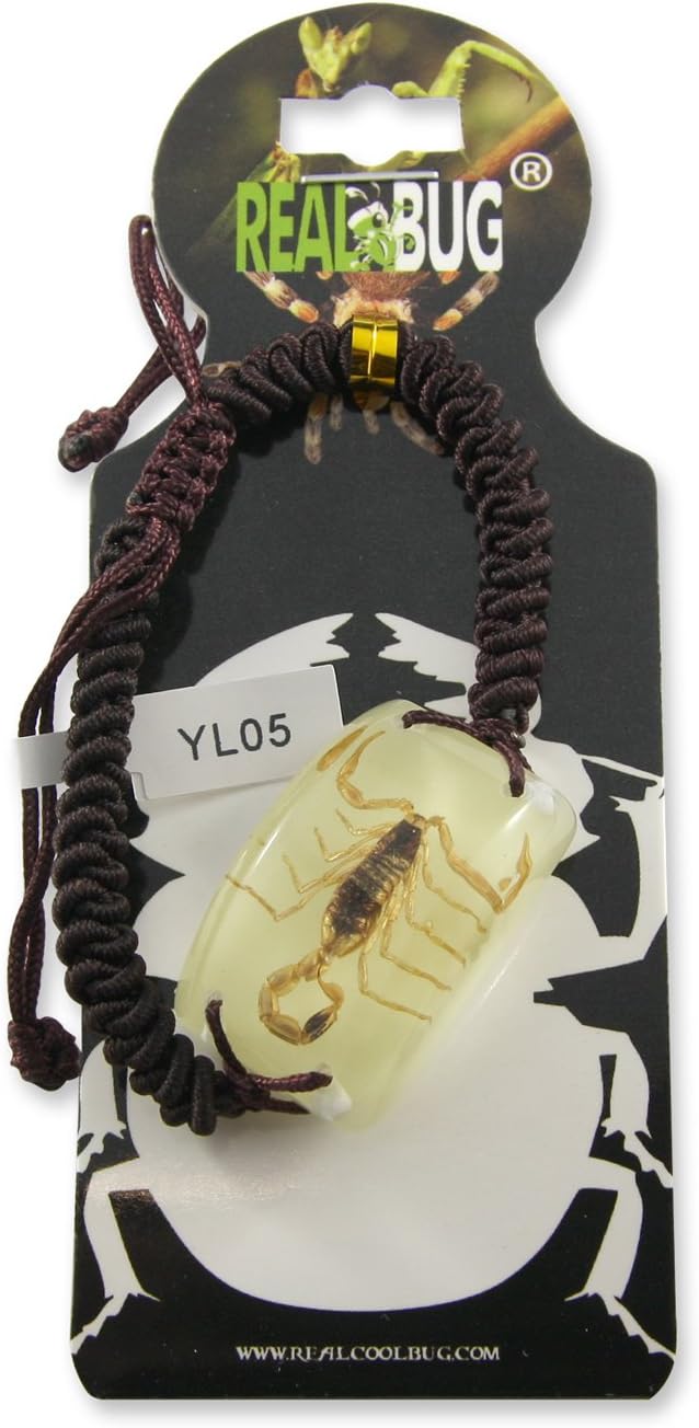 REALBUG Gold Scorpion Bracelet, Glow in The Dark, 10 inches