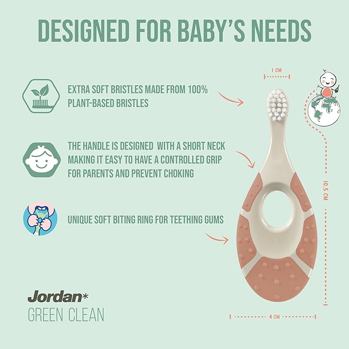 Jordan* ® | Step 1 Green Clean Toddler Toothbrush | Pack 3 Units