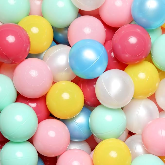 GOGOSO Ball Pit Balls for Toddles, Kids Plastic Balls for BallPit, Pool, Baby Party Accessories, Birthday Decoration 50 100 200 500 1000