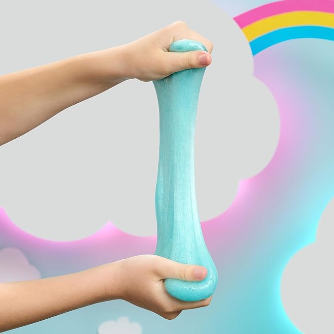 Elmer’s Neon Sky Slime Kit, Slime Supplies Include Transparent Color Liquid Glue, Crunchy Slime Activator, Cherry Limeade Slime Activator, 4 Count