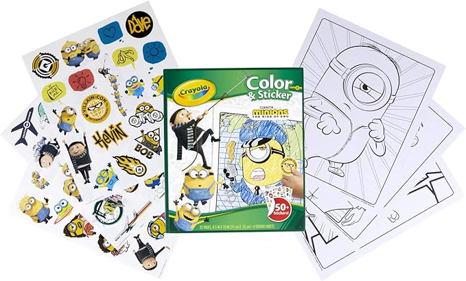 Crayola Minions 2 Color & Sticker Activity, Minions Coloring Book