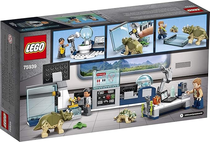 LEGO Jurassic World Dr. Wu's Lab: Baby Dinosaurs Breakout 75939 Fun Dinosaur Toy Building Kit, Featuring Owen Grady, Plus Baby Triceratops and Ankylosaurus Toy Dinosaur Figures (164 Pieces)
