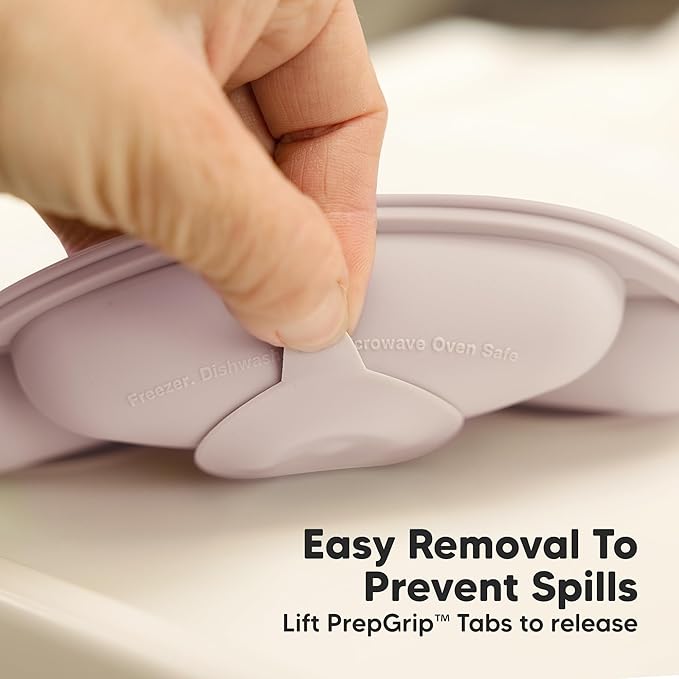 KeaBabies Suction Plates for Baby, Toddler - 3-Pack 100% Silicone Toddler Plates, Divided Baby Plates with Suction, Silicone Plates for Baby, Kids, BPA-Free, Microwave, Dishwasher Safe (Amethyst)