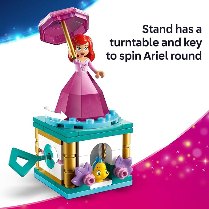 LEGO Disney Princess Twirling Ariel Toy - Building Toy for Kids, Girls and Boys, Ages 5+ - Little Mermaid Toy for Fans of Movie - Ariel Doll Gift Idea for Birthdays - 43259