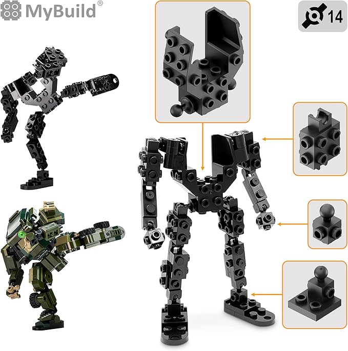 MyBuild Mecha Frame Armed Forces Stryker 5019 - Green Armor Robot Blocks Toy Building Bricks for Children to Adult Mech Fans
