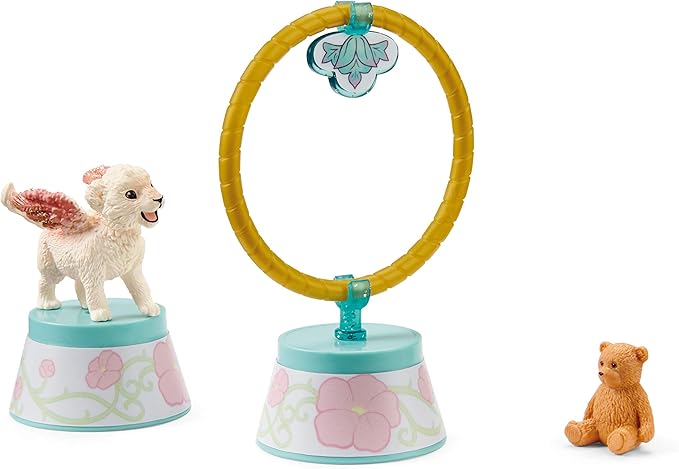 Schleich bayala, Mythical Creature Toys for Kids, Winged Baby Lion Training 9-piece Playset, Ages 5+