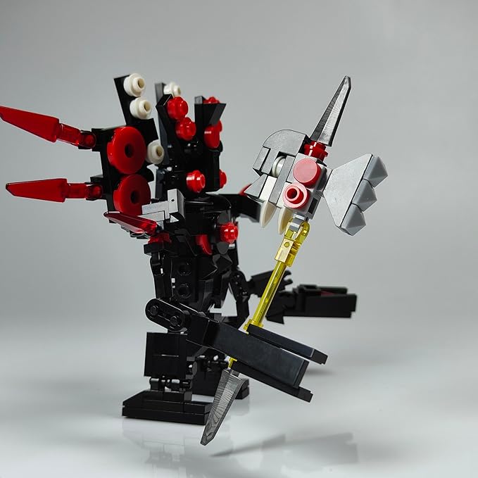 Skibid Toilet Building Block Set, Mini Titan Speaker with Axe Skibid Building Brick for Adults Fans 194PCS Blocks