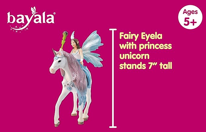Schleich Bayala Fairy Eyela with Princess Unicorn Playset - Sparkling Flying Princess Doll with Unicorn and Magic Wand, Birthday Gift for Girls and Boys Ages 5-12