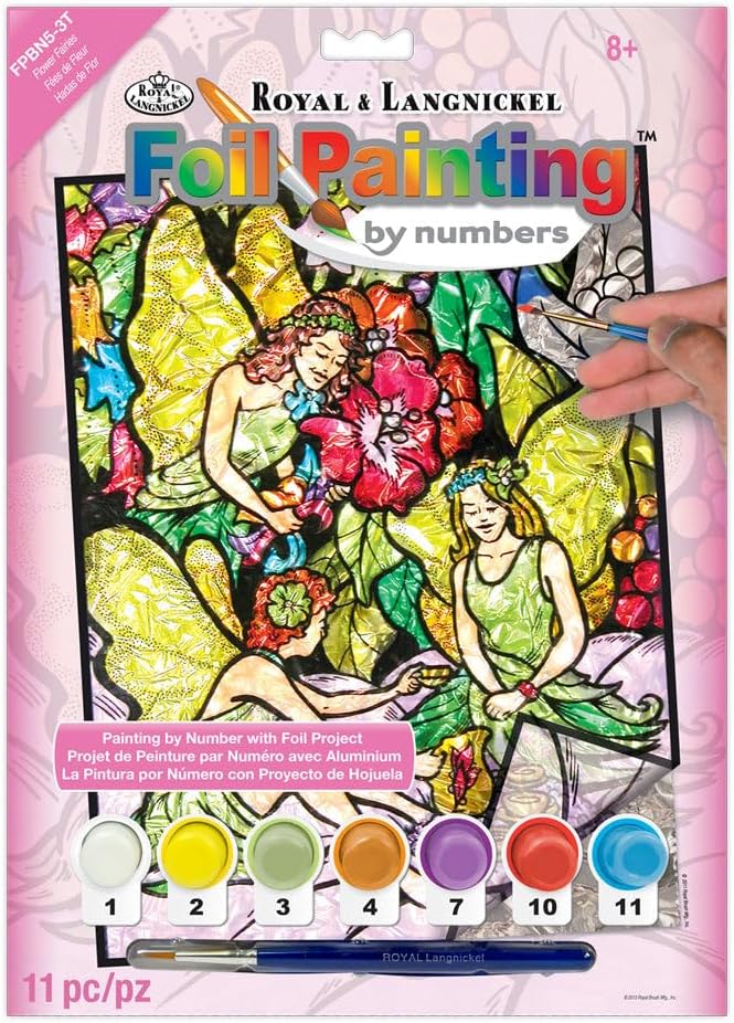 Royal & Langnickel Foil by Numbers Painting Kit, Flower Fairies