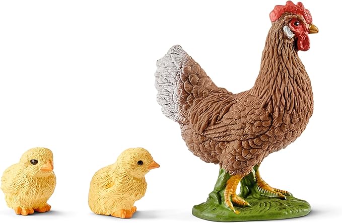 Schleich Farm World, Farm Animal Gifts for Kids, Chicken Coop Farm Playset with Animal Figurines 8-piece set, Ages 3+