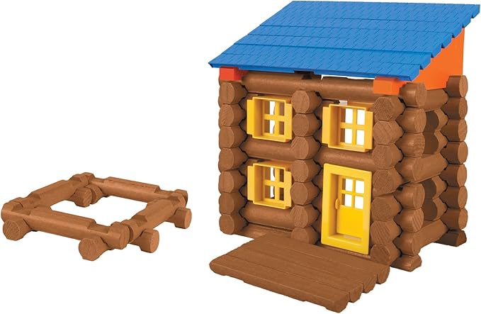 LINCOLN LOGS – Oak Creek Lodge – 137 Pieces - Real Wood Logs-Ages 3+ - Best Retro Building Gift Set for Boys/Girls – Creative Construction Engineering – Top Blocks Game Kit - Preschool Education Toy