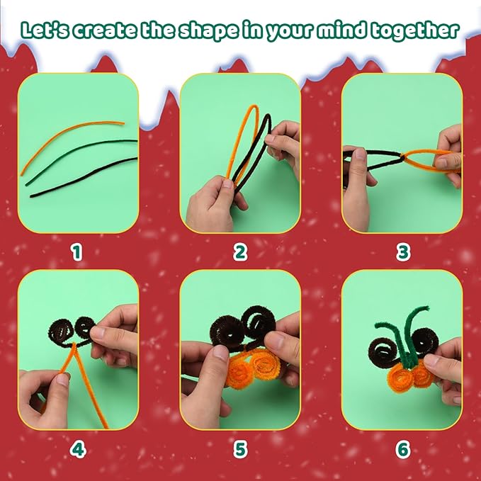 Pipe Cleaners, 100PCS Dark Green Pipe Cleaners Craft Supplies, Pipe Cleaners Bulk Fuzzy Sticks for DIY Art and Craft Projects Home Decoration