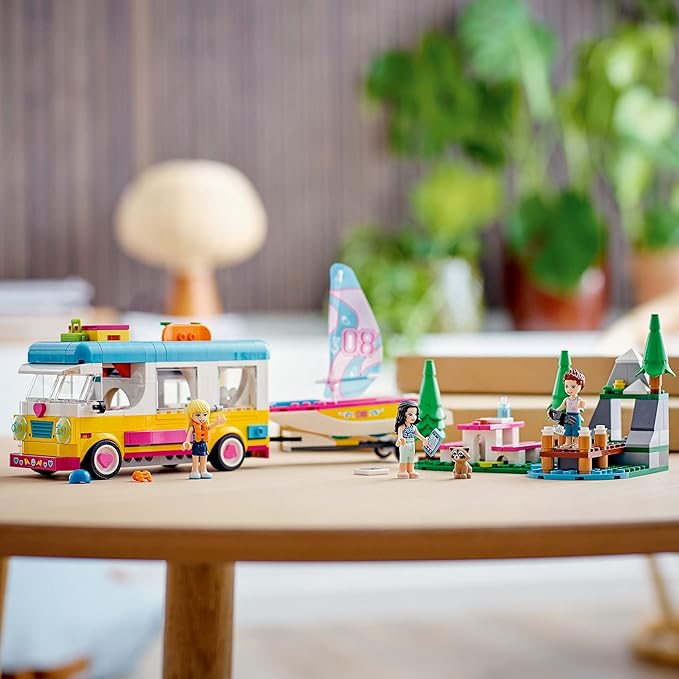 LEGO Friends Forest Camper Van and Sailboat 41681 Building Kit; Forest Toy; New 2021 (487 Pieces)