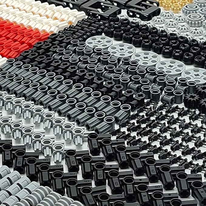 DSPITWOD Technical Gears Axle Pin Connectors - Gear Chain Connectors Technical Parts Set STEM Building Brick Toy Gift for Kids 8 10 12 Years
