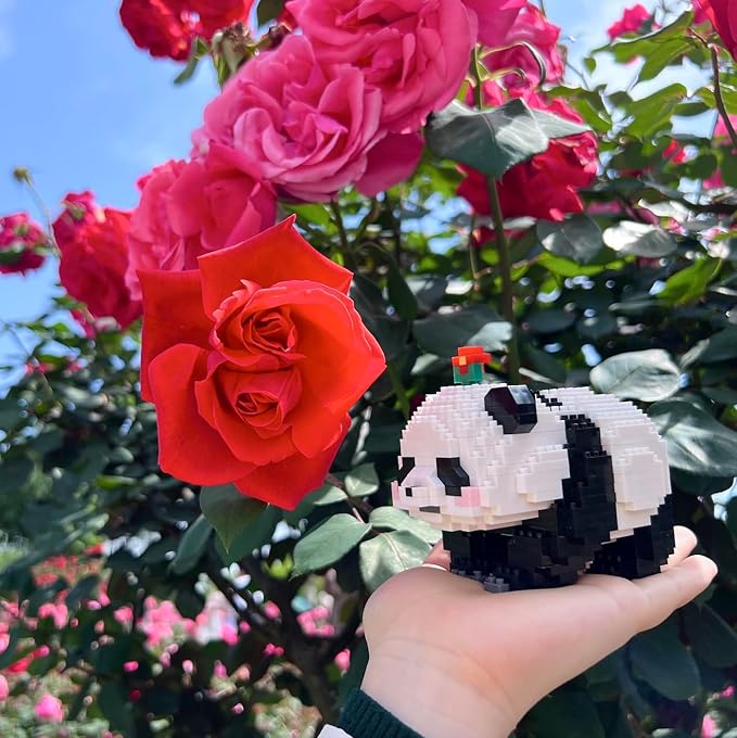 Flower Panda Mini Building Blocks, 983 PCS Micro Animal Building Toy Bricks for Girls Boys and Adults