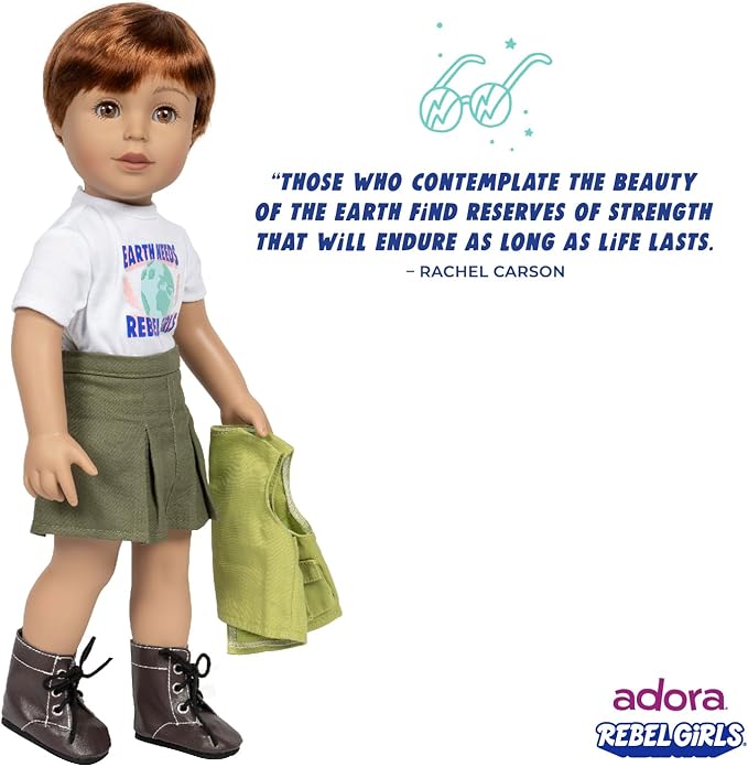 Adora 18" Rebel Girls Doll Collection - Inspired by Good Night Stories Rebel Girl Books - Premium Quality Soft and Movable Doll Body with Realistic Features - Innovator