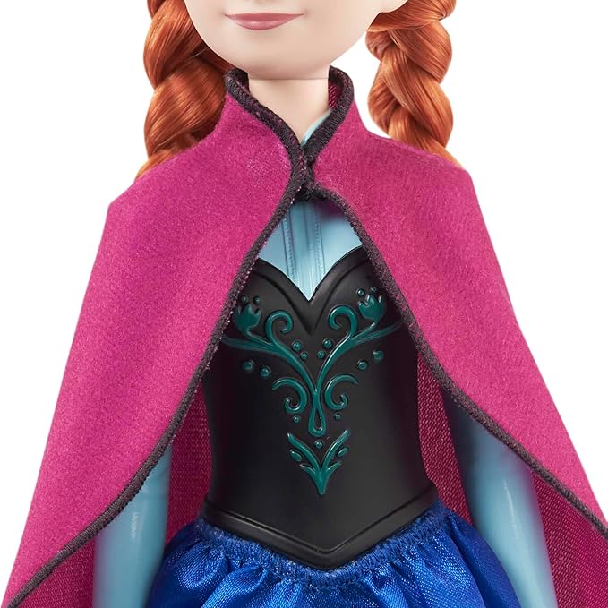 Mattel Disney Frozen Toys, Anna Fashion Doll & Accessory with Signature Look, Inspired by the Movie