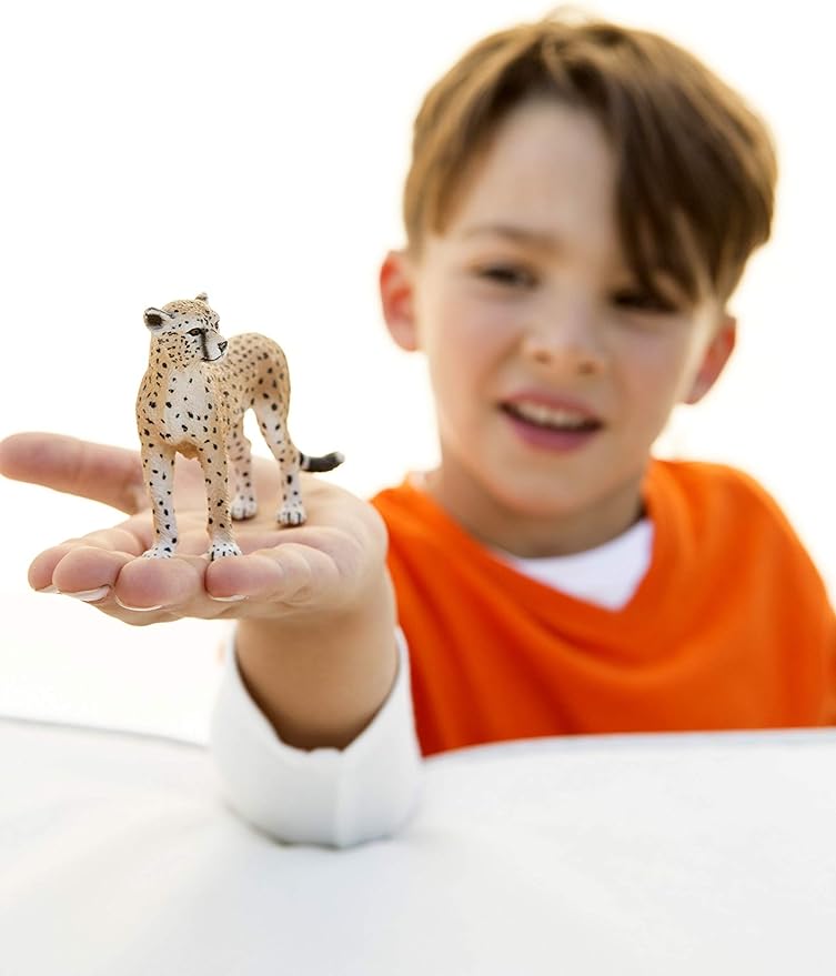 Schleich Wild Life Realistic Female Cheetah Figurine - Authentic and Highly Detailed Wild Animal Toy, Durable for Education and Fun Play for Kids, Perfect for Boys and Girls, Ages 3+
